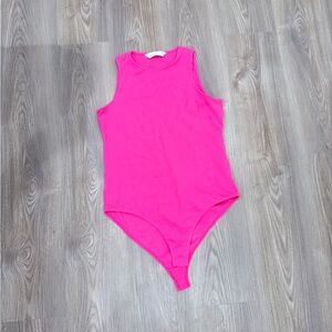 Vibrant Pink Sleeveless Bodysuit